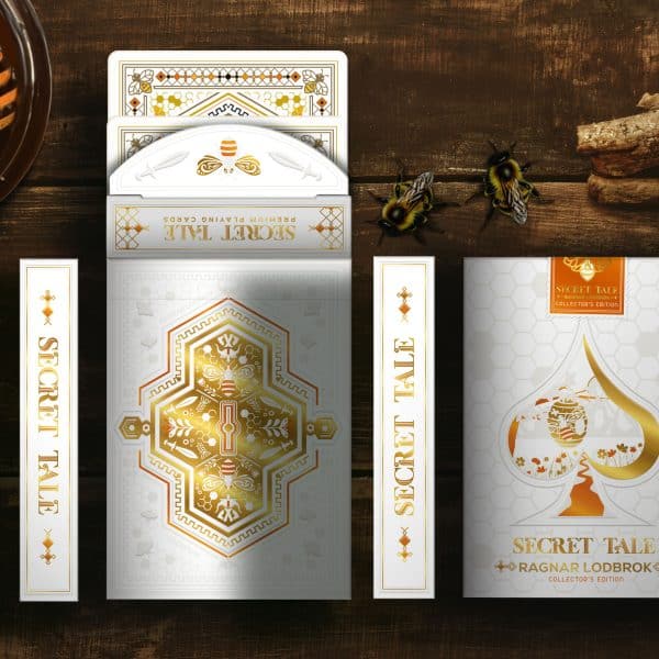 Secret Tale Ragnar - White Bee deck - GILDED Playing Cards by Dutch Card House - Image 3