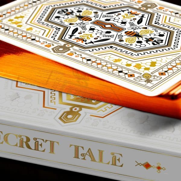 Secret Tale Ragnar - White Bee deck - GILDED Playing Cards by Dutch Card House