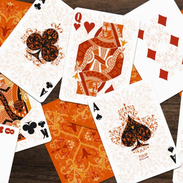 Tulip Playing Cards- Orange borderless by Dutch Card House - Image 3