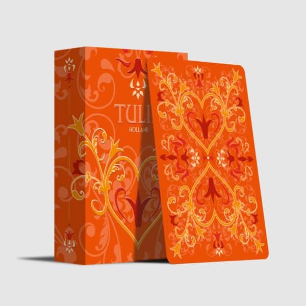 Tulip Playing Cards- Orange borderless by Dutch Card House - Image 2