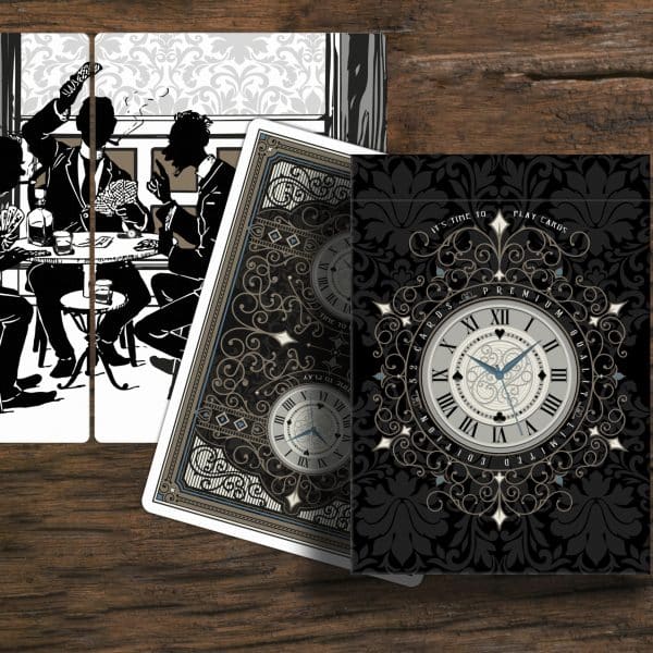 Time to Play - Black deck Playing Cards by Dutch Card House