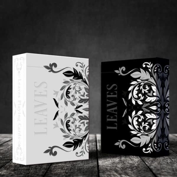 Leaves Playing Cards - Shadow Collector's Edition White by Dutch Card House - Image 5