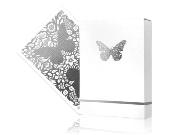 Butterfly Playing Cards Workers Edition Silver by Ondrej Psenicka