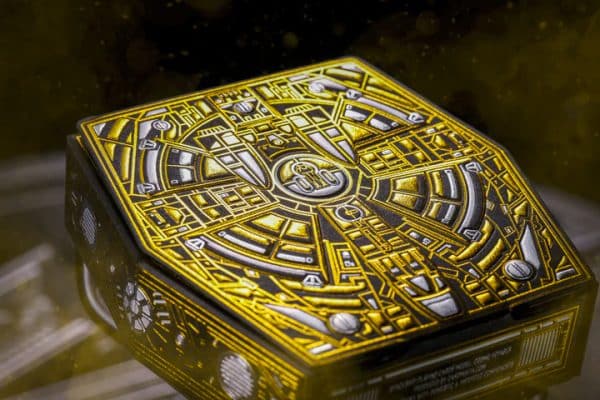 Cosmo Voyager: Gold Space Pod Edition Playing Cards by Card Mafia