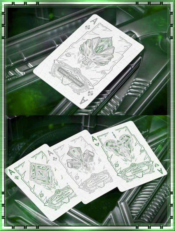 Cosmo Voyager: Green Space Pod GILDED Edition Playing Cards by Card Mafia - Image 4