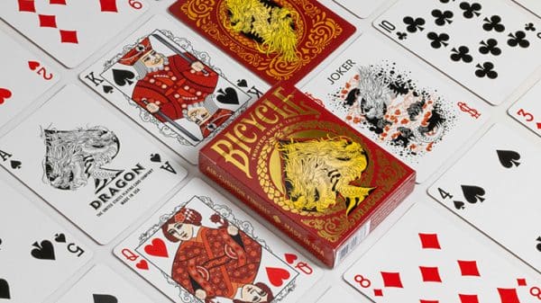 Bicycle Dragon Red Playing Cards by USPCC - Image 3