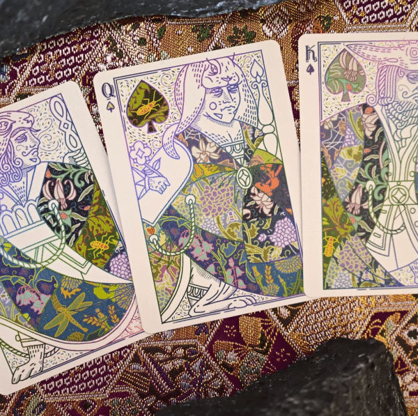 Dyed Patternwork (Hydrangea and Honey Bees) Playing Cards by Jack Brutus Penny - Image 8