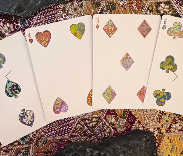 Dyed Patternwork (Hydrangea and Honey Bees) Playing Cards by Jack Brutus Penny - Image 5