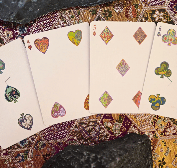 Dyed Patternwork (Dandelions and Dragonflies) Playing Cards by Jack Brutus Penny - Image 5