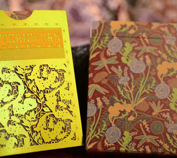 Dyed Patternwork (Dandelions and Dragonflies) Playing Cards by Jack Brutus Penny