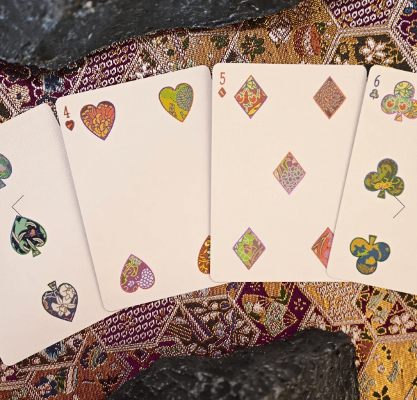 Dyed Patternwork (Bluebells and Butterflies) Playing Cards by Jack Brutus Penny - Image 5
