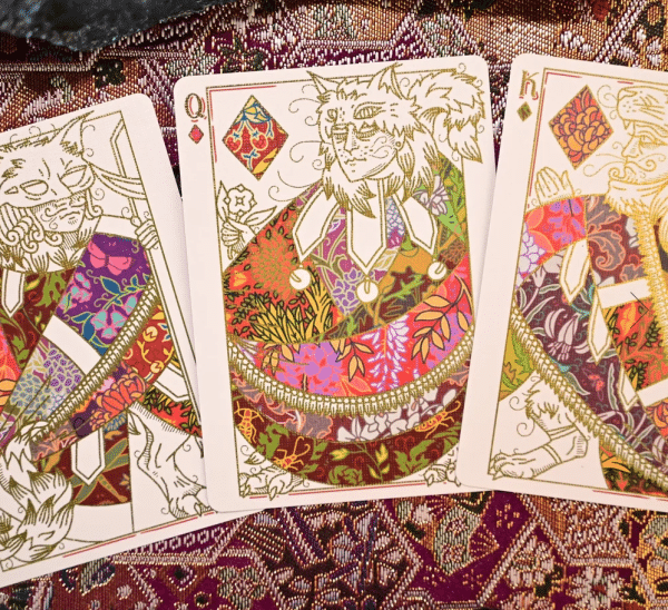 Gilded Patternwork (Marigold and Moths) Playing Cards by Jack Brutus Penny - Image 4