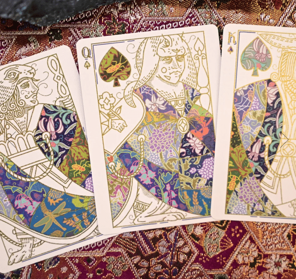 Gilded Patternwork (Marigold and Moths) Playing Cards by Jack Brutus Penny - Image 3