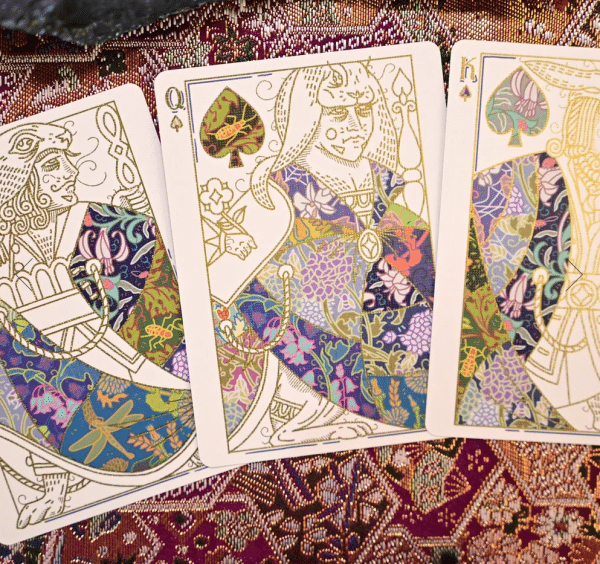 Gilded Patternwork (Lillies and Ladybirds) Playing Cards by Jack Brutus Penny - Image 3