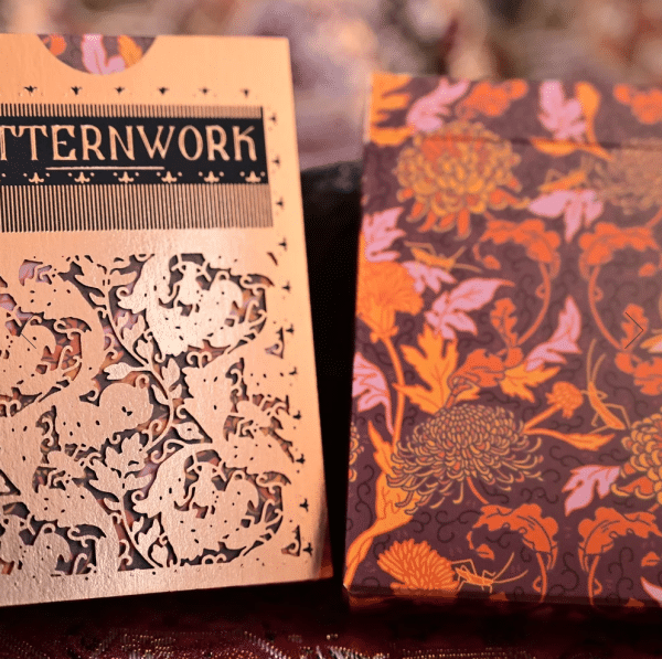 Gilded Patternwork(Chrysanthemums and Crickets) Playing Cards by JackBrutusPenny