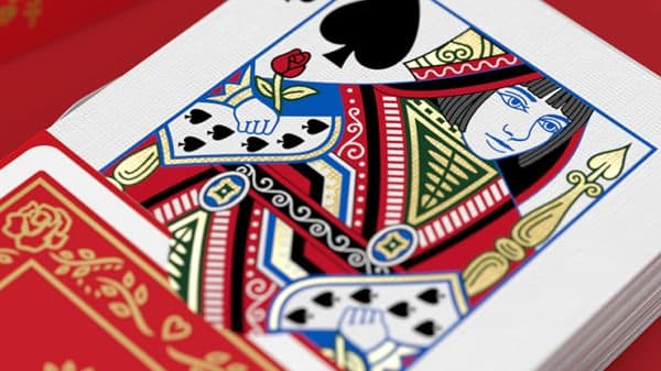 Red Roses Gold Foil Playing Cards (Fully Marked) by Daniel Schneider - Image 3