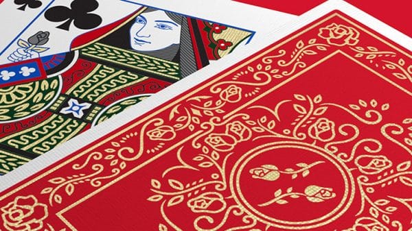 Red Roses Gold Foil Playing Cards (Fully Marked) by Daniel Schneider - Image 2