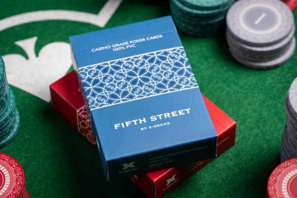 Fifth Street (Blue), PVC Waterproof, Bridge Size, Poker Index Playing Card Deck