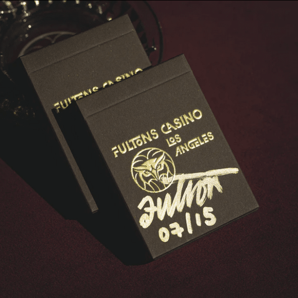 Fultons Casino Los Angeles Playing Cards Signed AP by Fulton