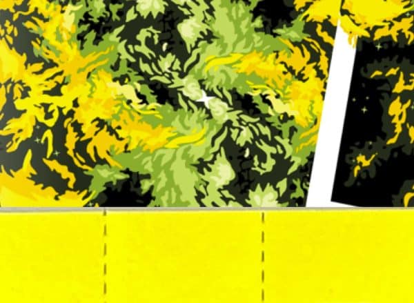 Nebula Spark Playing Cards- Yellow Gilded by Emilysleights52