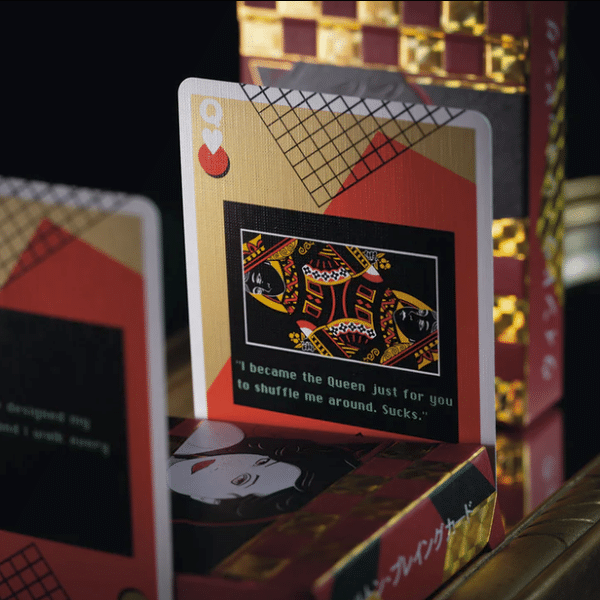 Vaporwave Idol 2 Limited Gilded- Red Playing Cards by Fulton - Image 13