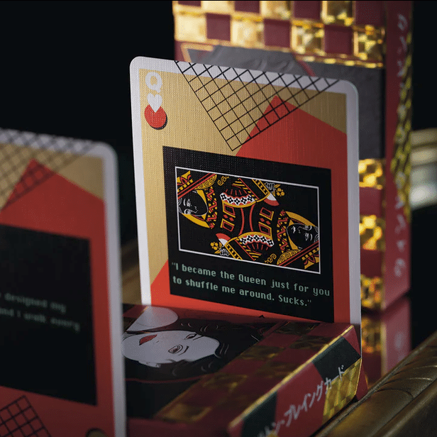Vaporwave Idol 2 Limited Gilded- Black Playing Cards by Fulton | X