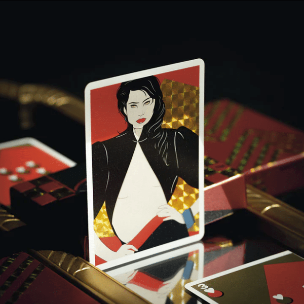 Vaporwave Idol 2 Limited Gilded- Red Playing Cards by Fulton - Image 11