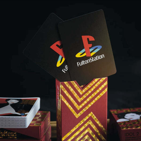 Vaporwave Idol 2 Limited Gilded- Red Playing Cards by Fulton - Image 4