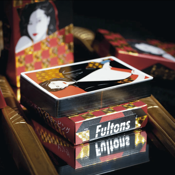 Vaporwave Idol 2 Limited Gilded- Black Playing Cards by Fulton