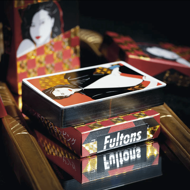 Vaporwave Idol 2 Limited Gilded- Black Playing Cards by Fulton | X