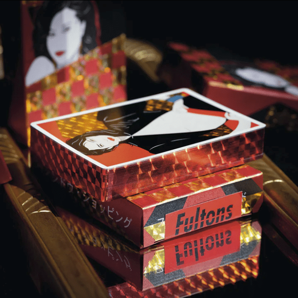 Vaporwave Idol 2 Limited Gilded- Red Playing Cards by Fulton