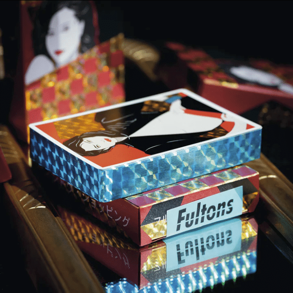 Vaporwave Idol 2 Limited Gilded- Aqua Playing Cards by Fulton