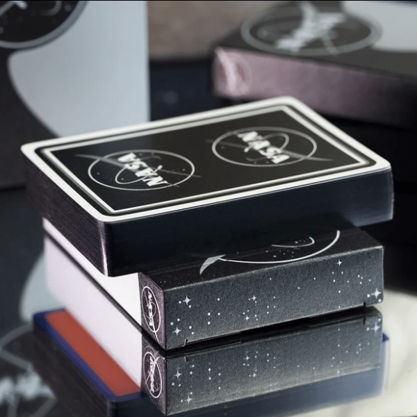 NASA Black Hole “Meatball” Logo Gilded Edition- Black Playing Cards by Fulton