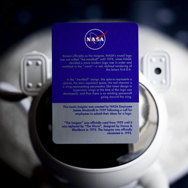 NASA Holographic Foil “Meatball” Logo Gilded- Silver Playing Cards by Fulton - Image 15
