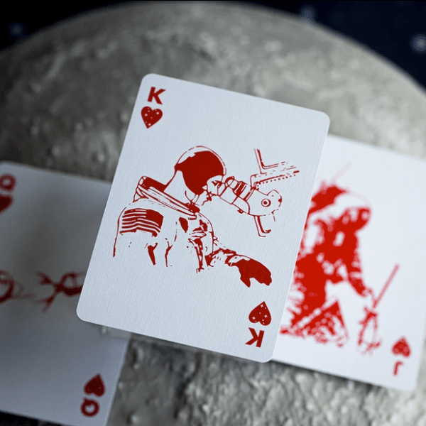 NASA Holographic Foil “Meatball” Logo Gilded- Silver Playing Cards by Fulton - Image 9
