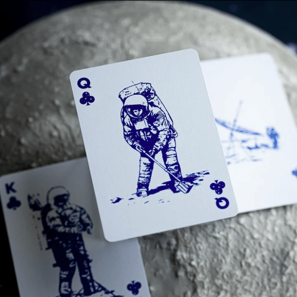 NASA Holographic Foil “Meatball” Logo Gilded- Silver Playing Cards by Fulton - Image 8