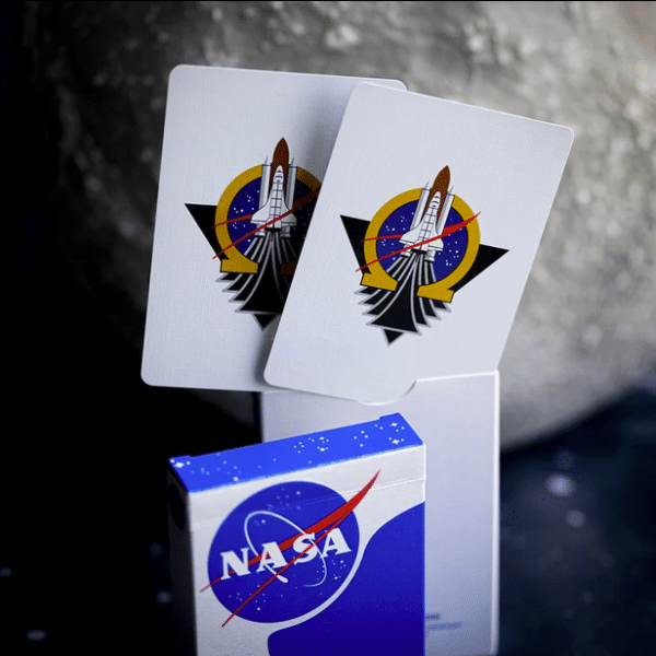 NASA Holographic Foil “Meatball” Logo Gilded- Silver Playing Cards by Fulton - Image 7