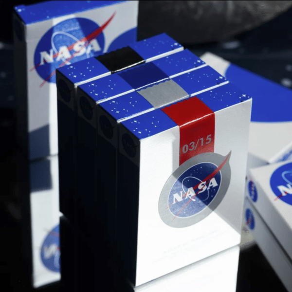 NASA Holographic Foil “Meatball” Logo Gilded- Silver Playing Cards by Fulton - Image 17