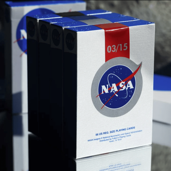 NASA Holographic Foil “Meatball” Logo Gilded- Silver Playing Cards by Fulton - Image 16