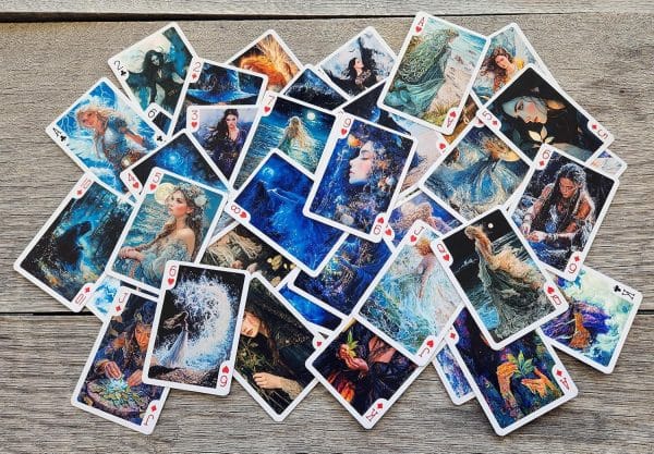 Elemental Sorceress Coven Witches of Fire Water Air and Earth Playing Cards - Image 6
