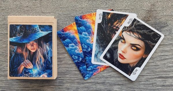 Elemental Sorceress Coven Witches of Fire Water Air and Earth Playing Cards - Image 5