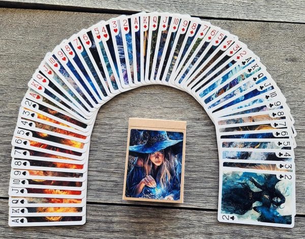 Elemental Sorceress Coven Witches of Fire Water Air and Earth Playing Cards - Image 3