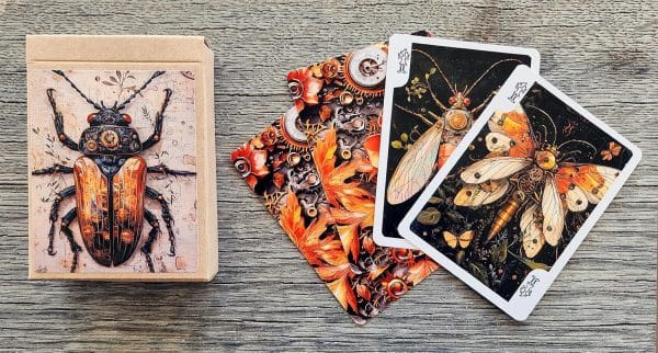 Steampunk Insectarium Butterflies Beetles Dragonflies and Moths Playing Cards - Image 6