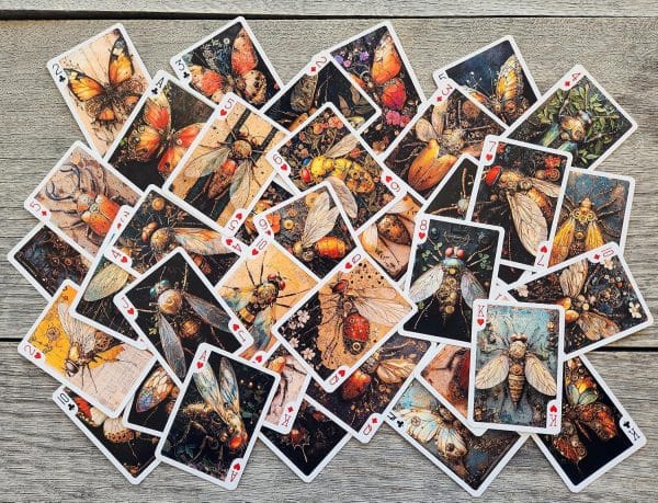 Steampunk Insectarium Butterflies Beetles Dragonflies and Moths Playing Cards - Image 5