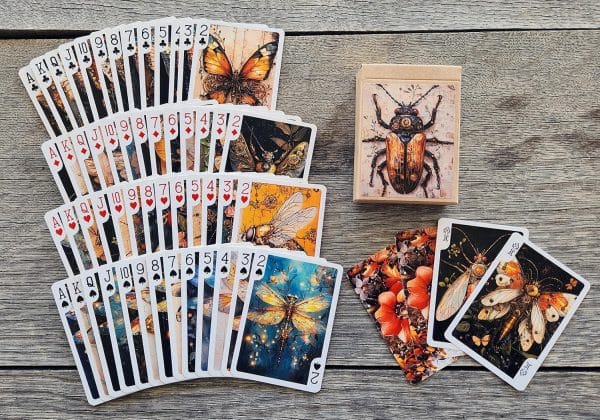 Steampunk Insectarium Butterflies Beetles Dragonflies and Moths Playing Cards - Image 4