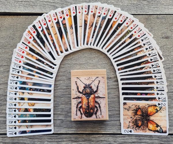 Steampunk Insectarium Butterflies Beetles Dragonflies and Moths Playing Cards - Image 3