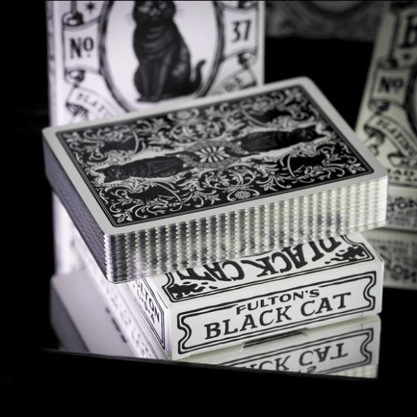 Fultons Black Cat Limited Edition Gilded- Silver Playing Cards by Fulton