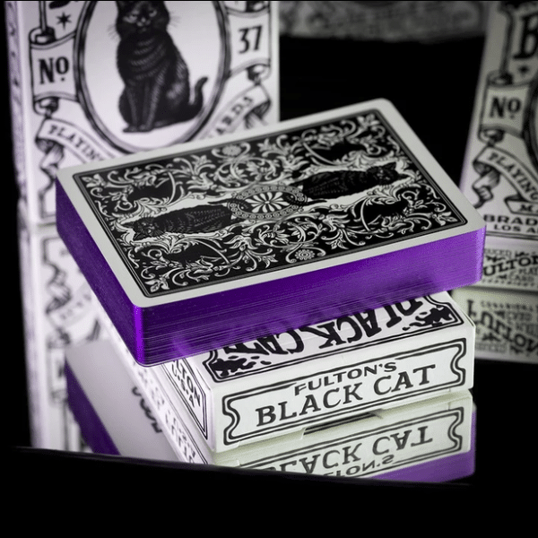 Fultons Black Cat Limited Edition Gilded- Purple Playing Cards by Fulton