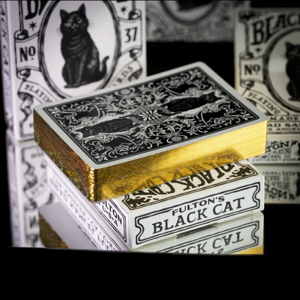 Fultons Black Cat Limited Edition Gilded- Gold Playing Cards by Fulton