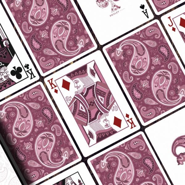 Paisley Ton sur Ton - Poudre Red Playing Cards by Dutch Card House - Image 5